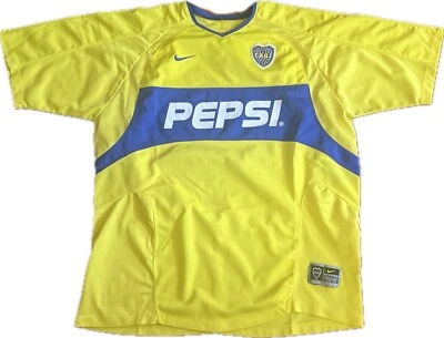 Nike Boca Juniors 2003/04 Away CABJ Jersey Argentina Men XL Pepsi Soccer Futbol - Image 1 of 4