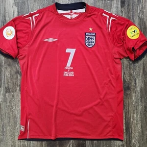 2004 Umbro England Away Soccer Jersey David Beckham Men L Real Madrid Miami - Picture 1 of 9