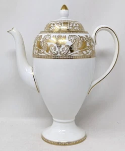 Wedgwood Gold Florentine W4219 Large 1.75 Pint Coffee Pot - Picture 1 of 4