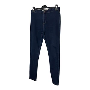 Jeans Denim Co donna UK 14 blu navy elasticizzato W30 L27 - Foto 1 di 7
