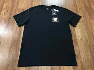 MENS MEDIUM ✪ New Converse Smiley Sun Black Cotton T-Shirt Mexico - Picture 1 of 7