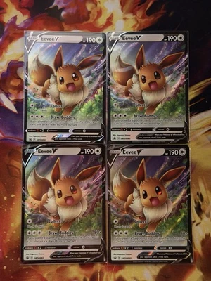 🔥 (4x) Pokemon Eevee V SWSH065 TCG Sword & Shield Promo Card Holo NM Condition! - Image 1 of 2