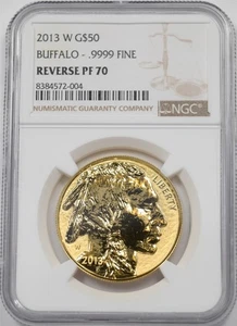 2013-W $50 Gold 1oz Reverse Proof NGC PF70 Gold Buffalo 1oz NG2170 combine shipp - Picture 1 of 2