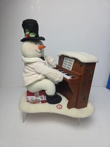 2005 Hallmark PIANO Playing Singing Snowman Plush JINGLE PALS Tested, Works - Picture 1 of 2