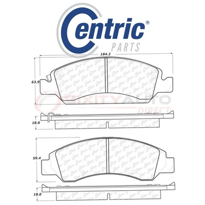 Centric Fleet Disc Brake Pads w Hardware for 2008-2013 Chevrolet Avalanche jv Foto 1 de 4