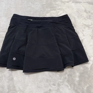 Lululemon Pace Rival mittelhoher Rock Damengröße 4 Tennis sportlicher Skort schwarz - Bild 1 von 8
