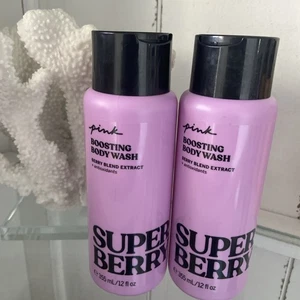 Victoria Secret Pink Super Berry Body Wash Shower Gel 12 fl oz Set of 2 - Picture 1 of 5