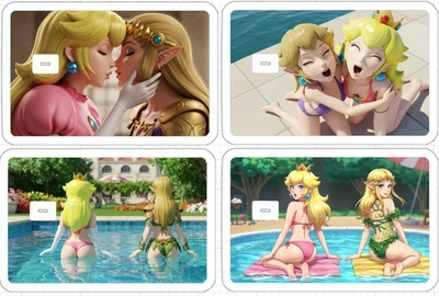 Lo último Princess Peach Loves Zelda ATM Débito Tarjeta de Crédito Recubrimiento Pegatina Sexy Nintendo  Foto 1 de 4