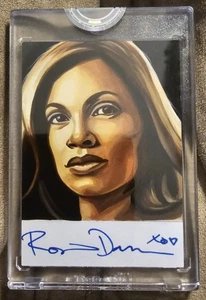 Star Wars Rosario Dawson as Ahsoka Auto 1/1 SKETCH CARD SWAU Art Jay Manchand  - Picture 1 of 2