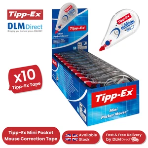 Tipp-Ex Mini Pocket Mouse Whiteout Klebeband Abdeckung Schwärzen (10er Pack) - Bild 1 von 8