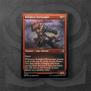 Kolaghan Warmonger •Etched Foil• Ogre Warriror, March of Machine Aftermath • MAT - Picture 1 of 2