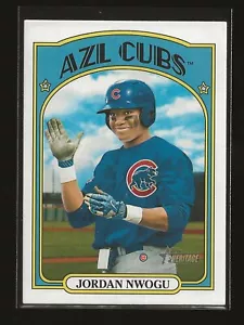Jordan NWOGU 2021 Topps Heritage Minor League Base Card AZL Cubs #53 - Bild 1 von 2