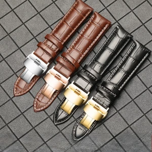 Echt Lagenlook Rindsleder Uhrenlederband Bambus Muster Butterschließe 10mm-24mm - Bild 1 von 20