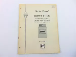 Vintage Montgomery Ward Service Manual Gas And Electric Dryers 1961 - Foto 1 di 3