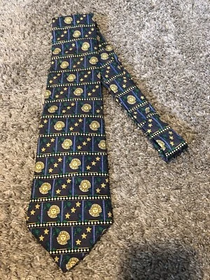 Corbata Museo Metropolitano de Arte Sol Oro Verde 100% Seda Foto 1 de 4