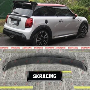 Carbon Fiber/Glossy Black Fit MINI F56 Cooper S Rear Trunk Middle Spoiler Wing - Picture 1 of 29
