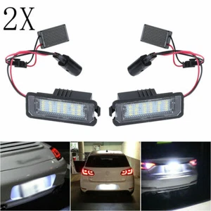 2 LED License Plate Light bulb For VW Golf MK4 MK5 Polo Passat CC EOS Error Free - Picture 1 of 11