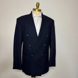Cellini Men's 42R Blazer Solid Gray Sport Coat Jacket Wool Double Breast - Picture 1 of 10