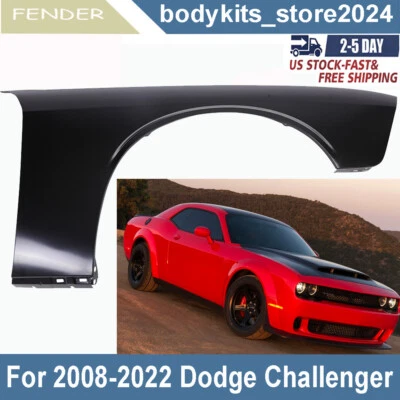 Primed Steel Front Right Side Fender For 2008-2023 Dodge Challenger Replacement Foto 1 de 4