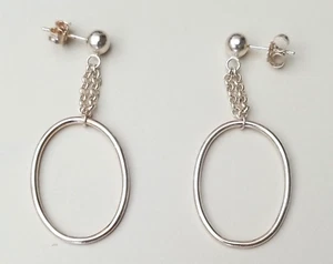 Schöne Sterling 925 einzigartige Kugelglieder Ohrringe - Bild 1 von 8