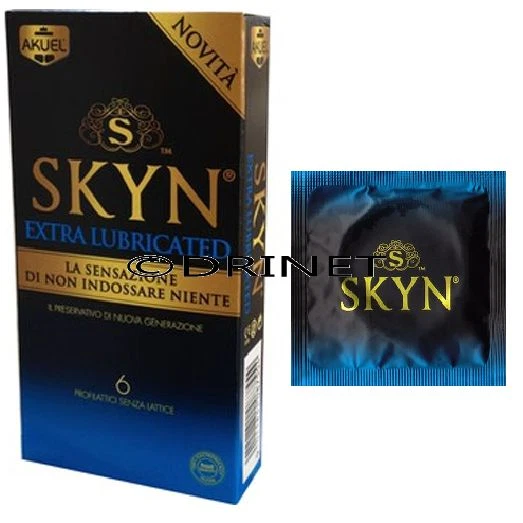 Preservativi AKUEL SKYN EXTRA LUBRIFICATI ANALLERGIC 12 24 36 50 75 100 pz