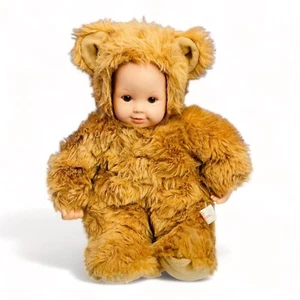 1997 Anne Geddes Puppe Baby Bären Sitzsack Plüsch braune Augen Vintage Moschige Etiketten - Bild 1 von 11