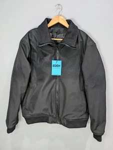 Oversized Black Bomber Jacket | Retro Streetwear Coat | Casual Zip Up Jacket - Picture 1 of 5