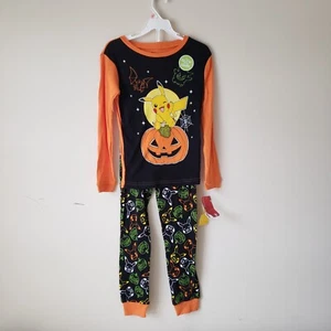 Pokemon Pikachu Halloween Boys 10 Graphic 2 Piece Long Sleeve Pajama Set NWT - Picture 1 of 15