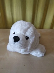 Eco Nation Robbe ca. 31 cm Plüschfigur weiß Kuscheltier Stofftier Tier Natur - Bild 1 von 10