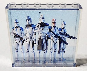Lego Star Wars Captain Rex 501st 332nd Clone maßgeschneidert UV bedruckt auf klar 1 von 1 - Bild 1 von 1