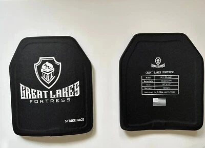 Placa de armadura táctica de cerámica independiente NIJ nivel 3+ 10"X12", par de disparos múltiples Foto 1 de 4