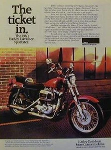 1980 HARLEY-DAVIDSON SPORTSTER 1000 Original Motorcycle Ad - Picture 1 of 1