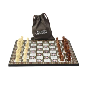 Handmade Mother Of Pearl Design Chess Set 14 Inch - Picture 1 of 4
