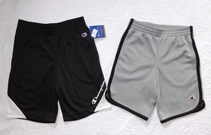 CHAMPION ― Boys M Medium (10/12) ― Lot of 2 Black/Gray Athletic Shorts NWT #DE41 - Picture 1 of 6