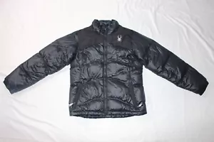 SPYDER Little Girls Puffer Jacket Sz L Black Silver Glitter - Picture 1 of 14