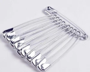 25er Pack Ammennadel 5,5 cm groß Metall versilbert Qualität - Bild 1 von 7