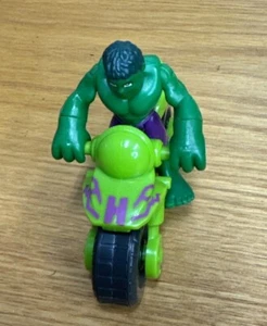 HULK with Motorcycle Marvel Playskool Heroes Marvel Superhero Adventures 2.5 in - Picture 1 of 3