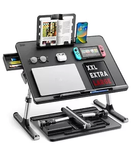Laptop Bed Tray Desk SAIJI X-Large Adjustable Laptop Table Foldable Laptop Desk - Picture 1 of 8