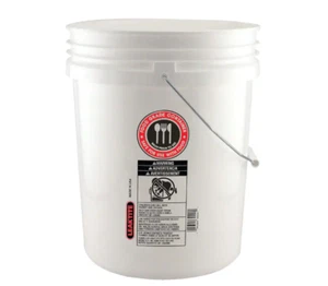 5 gal. 70mil Food Safe Bucket White, Durable Plastic Construction, FDA-Approved - Picture 1 of 4