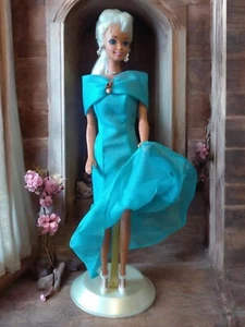 Glamorous - Mermaid Dress - Unique Handmade Blue Mermaid Dress For Dolls - Picture 1 of 8