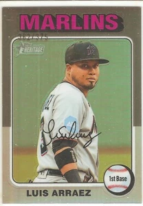 Tarjeta de béisbol 2024 Topps Heritage Luis Arraez refractor plateado/375 - Imagen 1 de 1