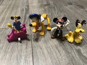 Mixed Lot Vintage Disney Mickey Mouse and Friends figures Pluto Wind Up Pirate - Picture 1 of 10