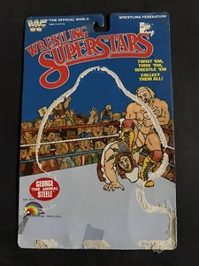 LJN WWF George the Animal Steele Cardback Superestrellas de Lucha Libre WWE 1985 85 - Imagen 1 de 2