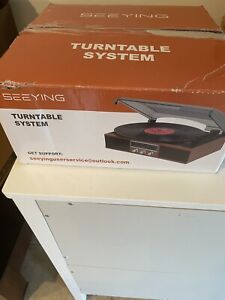 New ListingSeeying Record Player Bluetooth Turntable with Stereo Speakers Portable