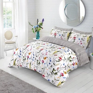 Juego de ropa de cama con edredón estampado de algodón egipcio doble Super King todas las tallas - Imagen 1 de 16