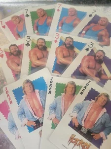 HOT ROD, MR. PERFECT, HACKSAW PLAYING CARDS HEART, DIAMOND, SPADE & CLUB '91 WWF - Picture 1 of 7