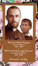 Blesseds Mario + Isidore - Martyrs (2" x 3 1/2") Heavy Paperstock Holy Card