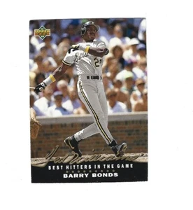 Upper Deck Williams Best #T2 1992 Barry Bonds Piratas de Pittsburgh - Imagen 1 de 1