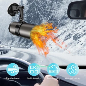 360° DC 12V Car Heater Heating Fan Defroster Demister Plug in Cigarette Lighter - Picture 1 of 24