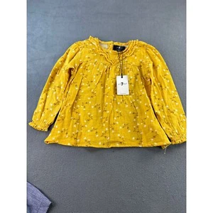 7 for all mankind top boho yellow floral vibe size 4 - Picture 1 of 7